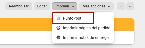Gestión de pedidos con punto de recogida