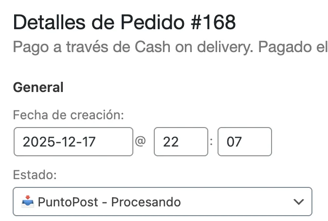 Flujo de pedido