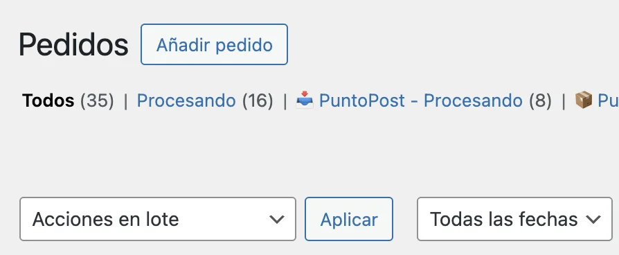 Flujo de pedido